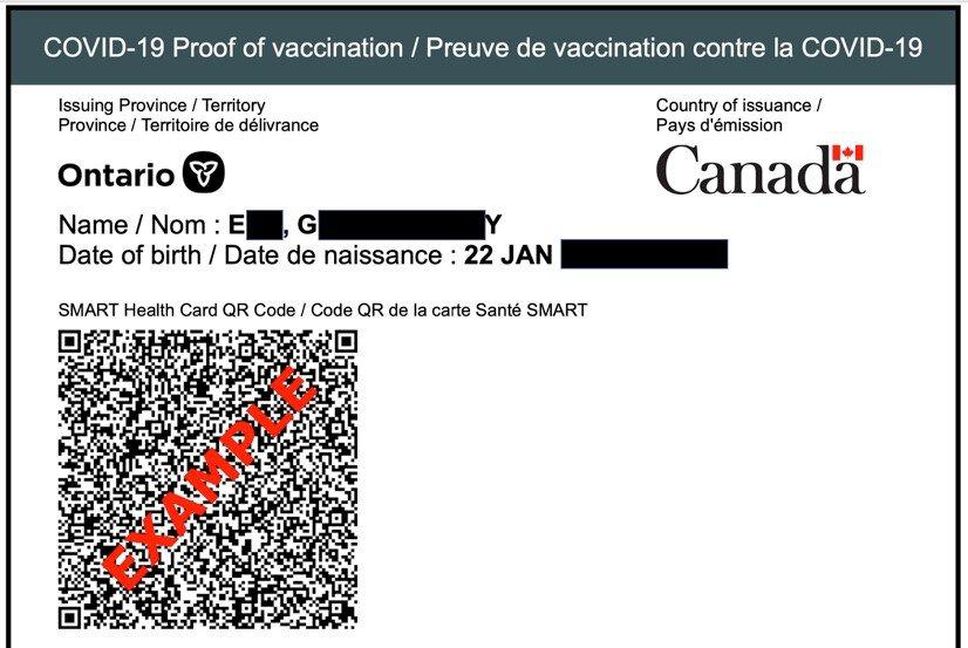 Canadian Covid-19 Proof of Vaccination